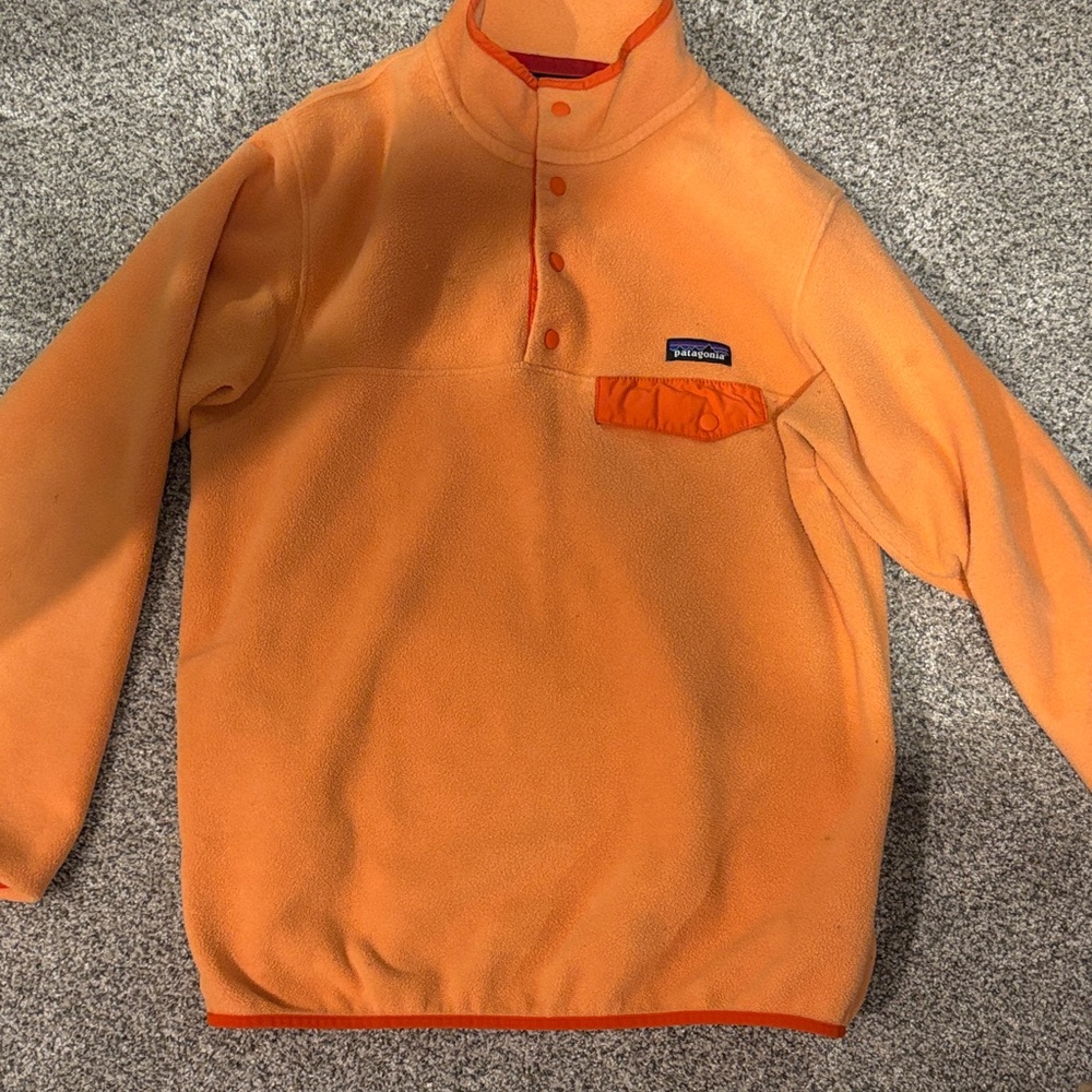 Patagonia Vibrant Orange Fleece Pullover